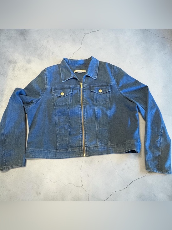 Bianca Nygard Jackets & Blazers - Ladies XL Classic Blue Denim Zip-Up Jean Jacket